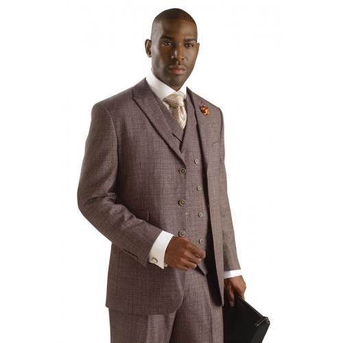 E. J. Samuel Brown Self-Design Super Wool Blend Suit K2